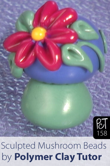 Sculpted Mushroom Beads Vol-25-1 Vid-158