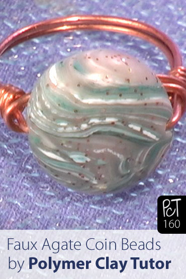 Faux Agate Coin Beads Vol-25-3 Vid-160