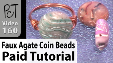 Faux Agate Coin Beads Vol-25-3 Vid-160