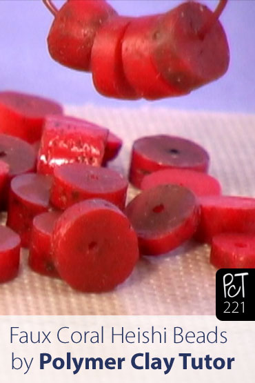 Faux Coral Heishi Beads Vol-40-2 Vid-221