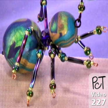 Beaded Spider Ornament Vol-41-4 Vid-227