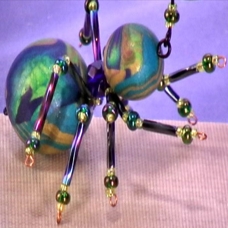 Beaded Spider Ornament Vol-41-4 Vid-227