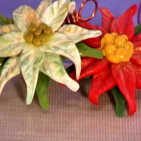 Poinsettia Flower Charms Vol-43-3 Vid-234