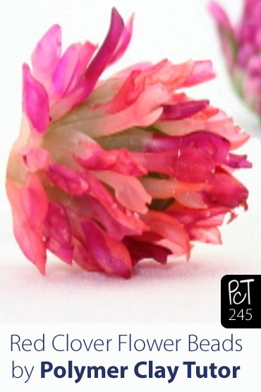 Red Clover Flower Beads Vol-46-1 Vid-245