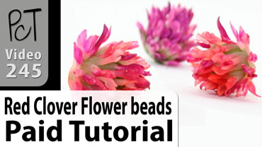 Red Clover Flower Beads Vol-46-1 Vid-245