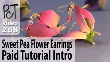 Sweet Pea Flower Earrings Vol-51 Vid-268
