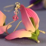Sweet Pea Flower Earrings Vol-51 Vid-268