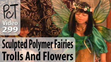 Sculpted Polymer Fairies Trolls And Flowers Vid-299