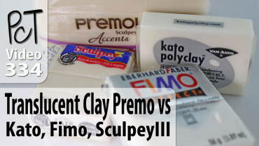 Translucent Clay Premo vs Kato, Fimo, Sculpey III Vid-334