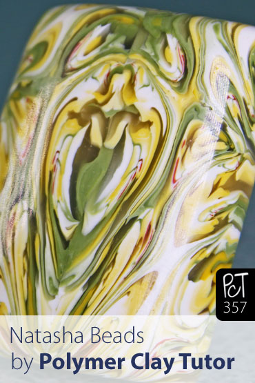 Natasha Beads From Polymer Clay Canes Vid-357