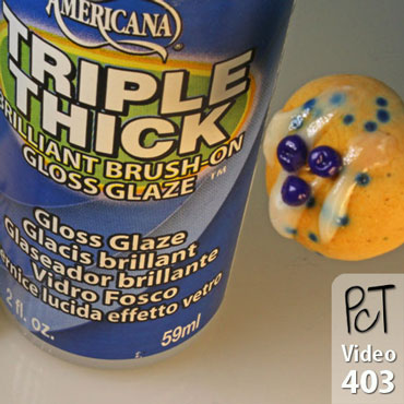 Triple Thick Gloss Glaze On Polymer Clay Vid-403