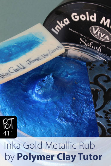 Inka Gold Metallic Rub On Polymer Clay Vid-411