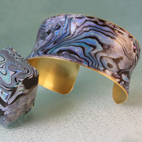 Faux Abalone Cuff Vol-65 Vid-439