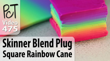 Skinner Blend Plug Square Rainbow Cane Vid-475
