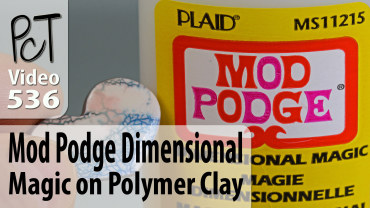 Mod Podge Dimensional Magic on Polymer Clay Vid-536