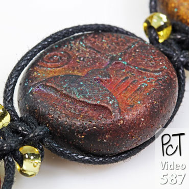 Faux Raku Bracelet Vol-78 Vid-587