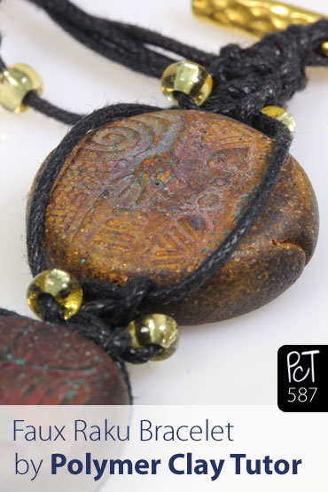 Faux Raku Bracelet Vol-78 Vid-587