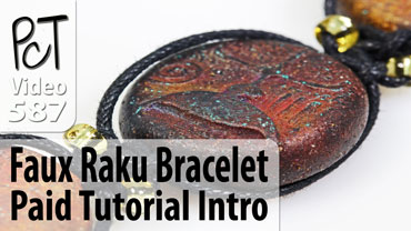 Faux Raku Bracelet Vol-78 Vid-587