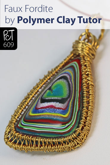 Faux Fordite Pendant Vol-80 Vid-609