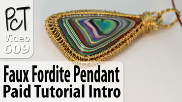 Faux Fordite Pendant Vol-80 Vid-609