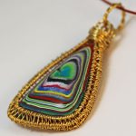 Faux Fordite Pendant Vol-80 Vid-609