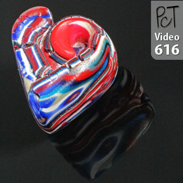 Scrap Polymer Clay Hear Shaped Beads Vid-616