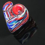 Scrap Polymer Clay Hear Shaped Beads Vid-616