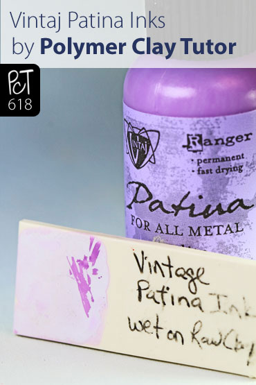 Testing Vintaj Ink On Polymer Clay Vid-618