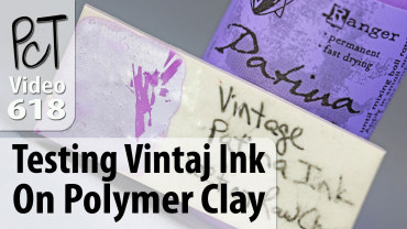 Testing Vintaj Ink On Polymer Clay Vid-618