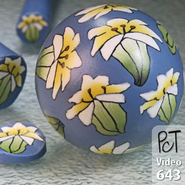 Round Canes On Round Beads Vid-643