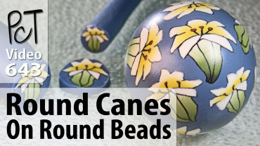 Round Canes On Round Beads Vid-643