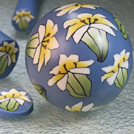 Round Canes On Round Beads Vid-643