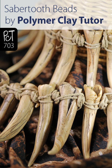 Sabertooth Beads Polymer Clay Vid-703