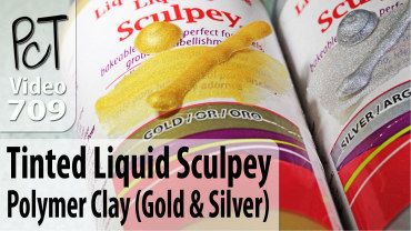 Tinted Liquid Sculpey Polymer Clay (Gold & Silver) Vid-709