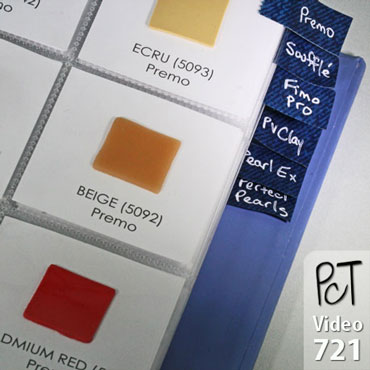 Polymer Clay Color Swatch Book Vid-721