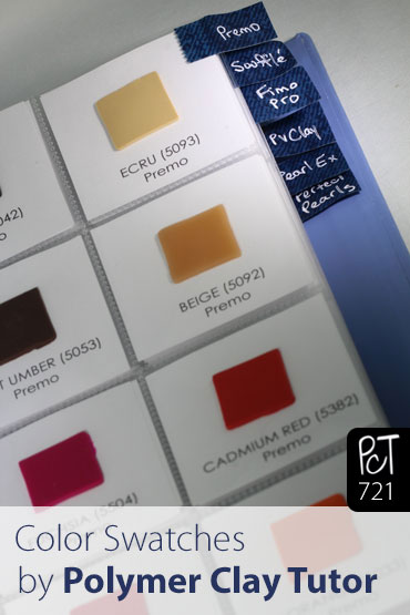 Polymer Clay Color Swatch Book Vid-721