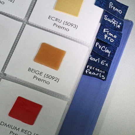 Polymer Clay Color Swatch Book Vid-721