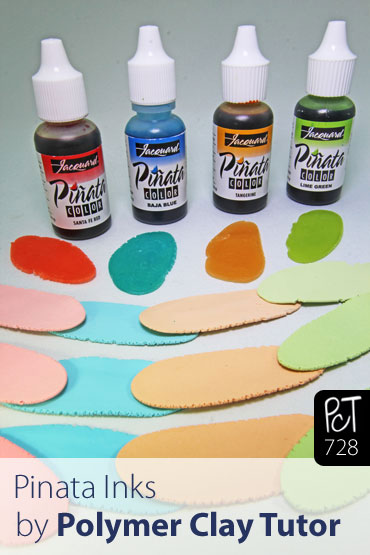 Tinting Polymer Clay WIth Pinata Inks Vid-728