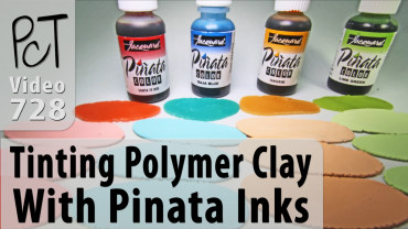 Tinting Polymer Clay WIth Pinata Inks Vid-728