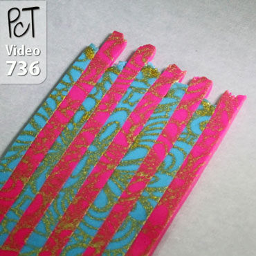 Striped Pattern Polymer Clay Sheet Vid-736