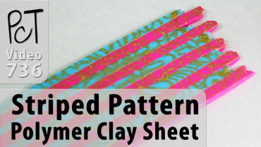 Striped Pattern Polymer Clay Sheet Vid-736