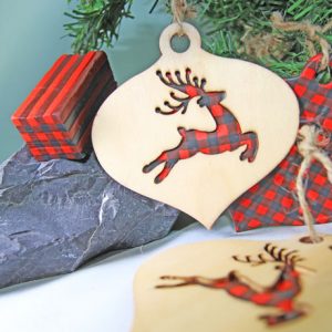 Lumberjack Plaid Polymer Clay Cane Vid-760