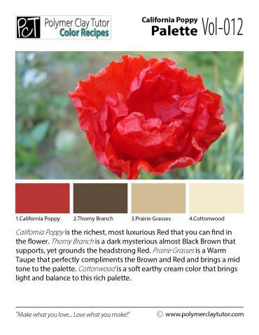 California Poppy Palette c-012 Premo