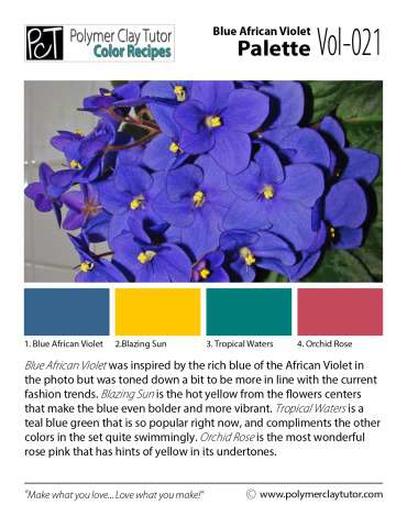 Blue African Violet Palette c-021 Premo