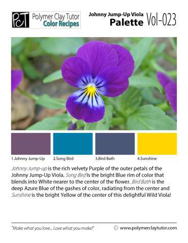 Johnny Jump-Up Viola Palette c-023 Premo