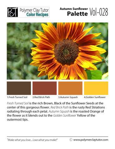 Autumn Sunflower Palette c-028 Premo