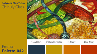Chihuly Glass Palette c-042 Premo