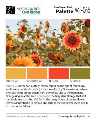 Sunflower Field Palette c-066 Premo
