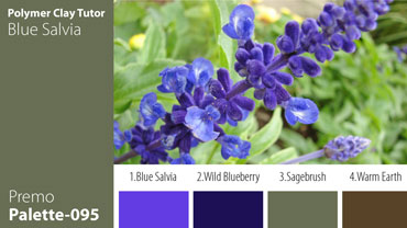 Blue Salvia Palette c-095 Premo