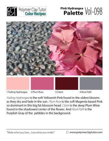 Pink Hydrangea Palette c-098 Premo